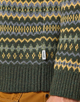 Męski Sweter Ciepły Wrangler Fairisle Sweater Verdant Green 112357294 W8F7014320